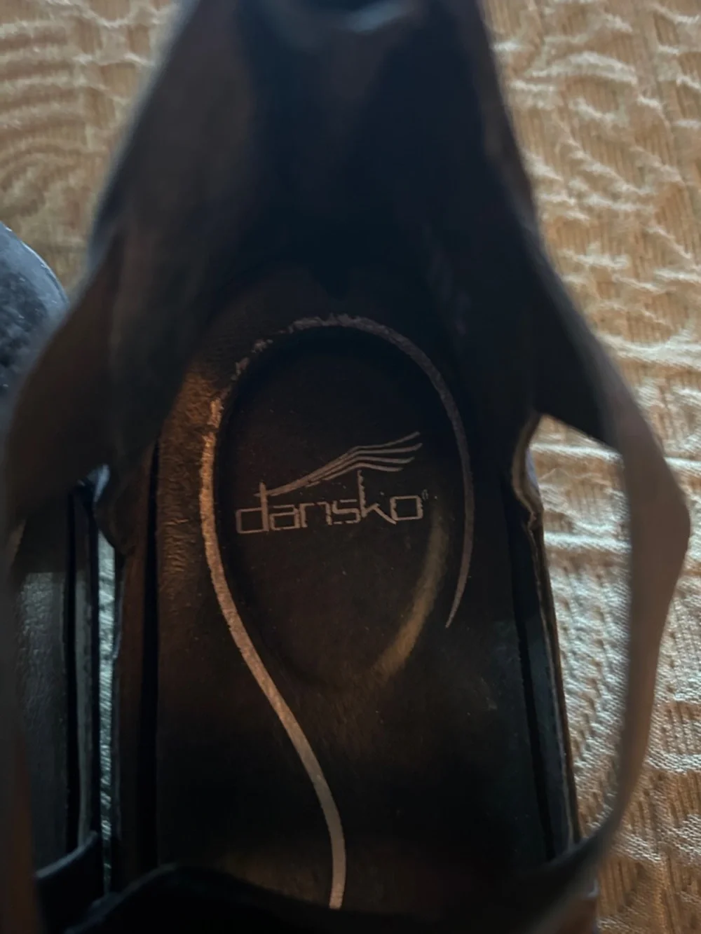 Dansko Black Perforated Cross-Strap shoes size 38 (7.5 -8 women) - Picture 2 of 7
